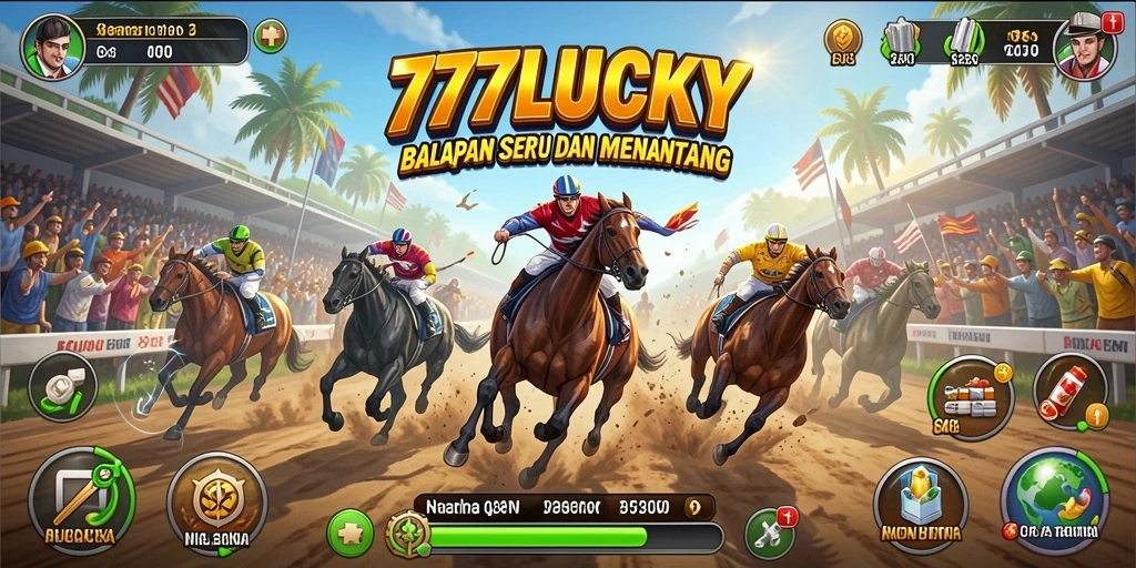 Tangkapan layar gameplay seru dari 777LUCKY dengan aksi balapan penuh kecepatan.