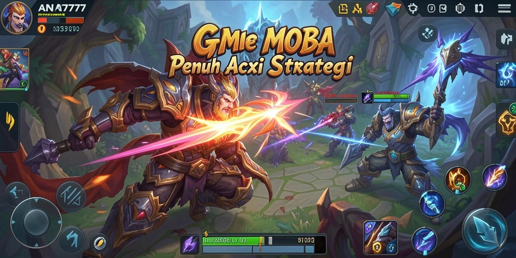 Gameplay MOBA AN777 yang seru dan mendebarkan.