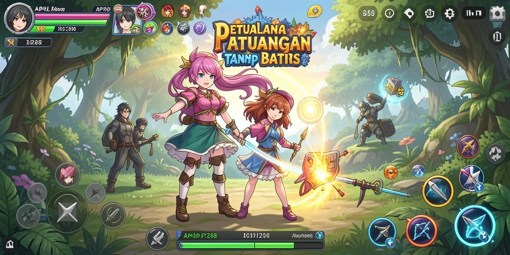 Tampilan layar permainan <strong>API288</strong> menampilkan karakter anime dalam aksi seru.
