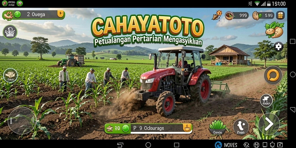 Tangkapan layar gameplay yang menarik dari CAHAYATOTO saat bertani.