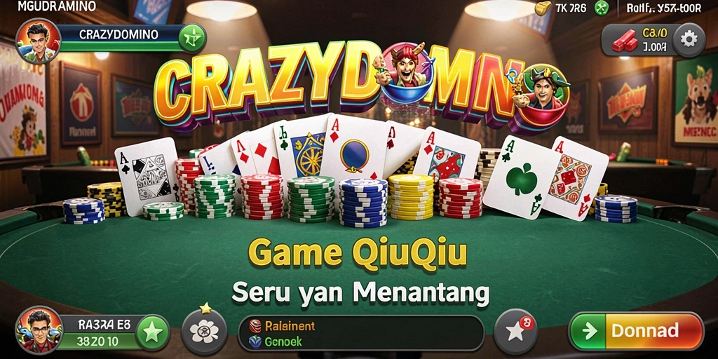 Tampilan gameplay seru dari CRAZYDOMINO dengan pemain yang bersaing.