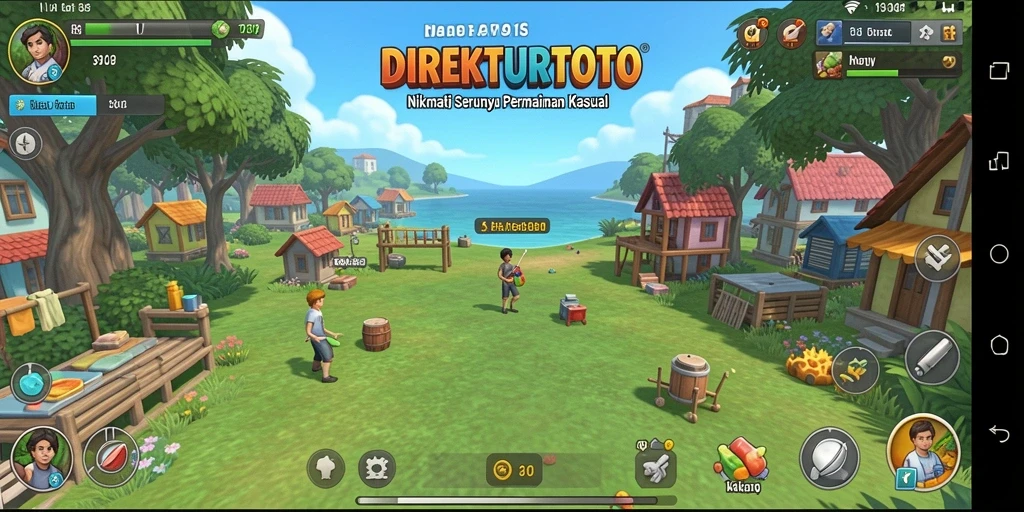 Tampilan gameplay dari DIREKTURTOTO yang menarik dan penuh warna.