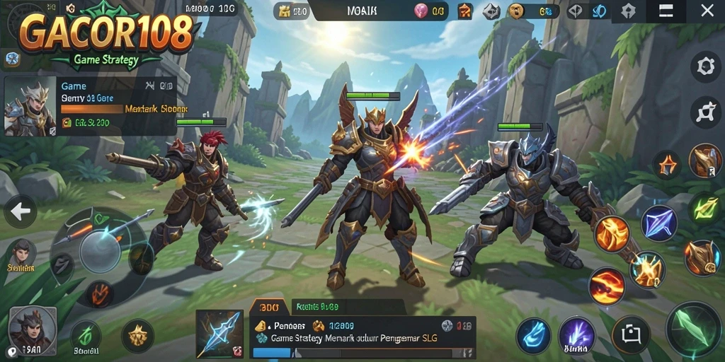 Screenshot utama GACOR108 menampilkan aksi strategi yang mendebarkan.