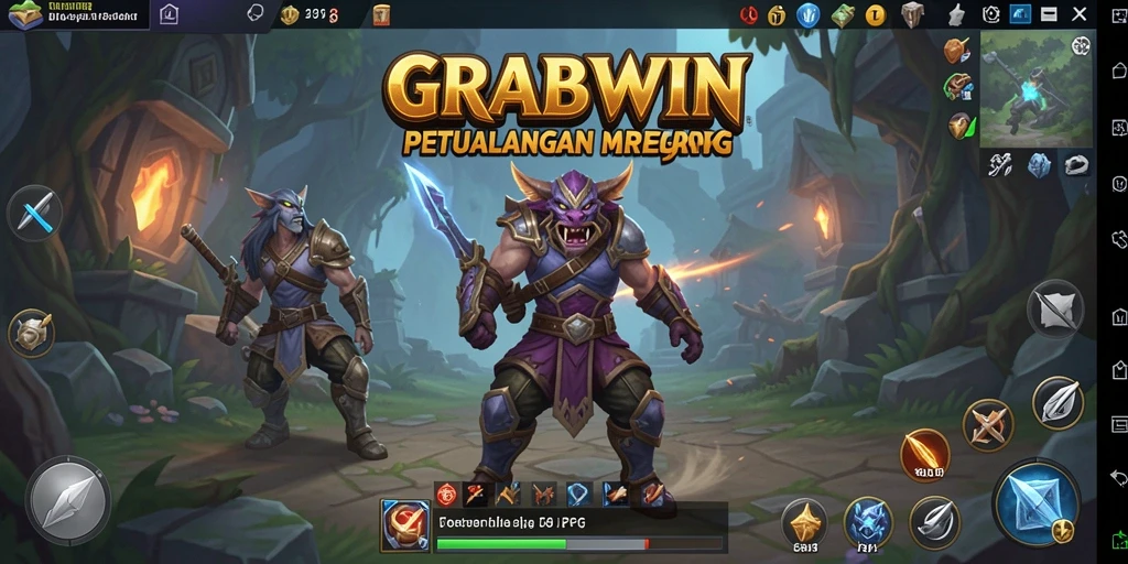 Screenshot gameplay ARPG GRABWIN yang mengesankan.