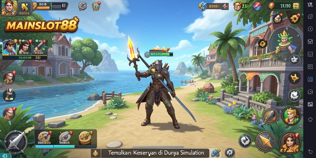 Screenshot MAINSLOT88 menampilkan keseruan gameplay Simulation yang memukau.