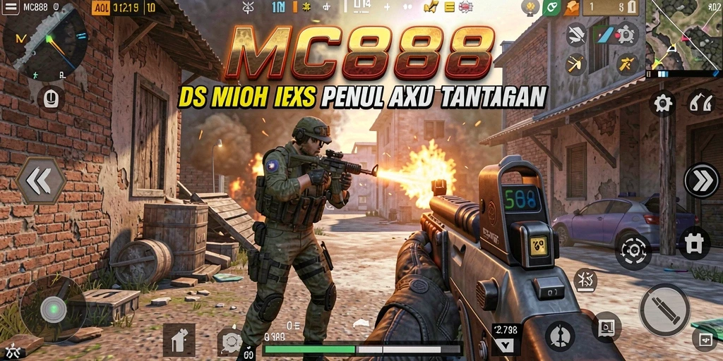 Tampilan menarik dari gameplay FPS dalam MC888 yang memukau.