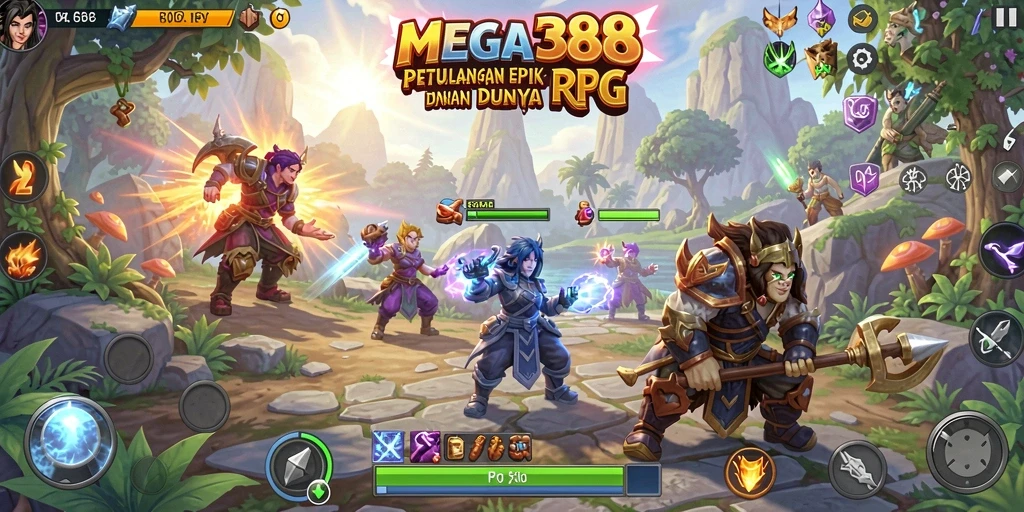 Tampilan menarik dari gameplay seru MEGA388 yang penuh aksi RPG.