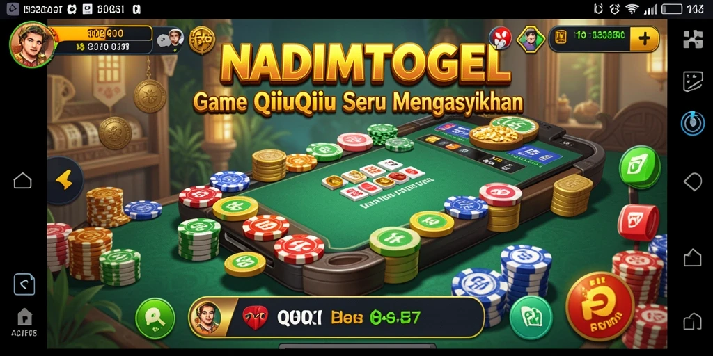 Tampilan gameplay seru di NADIMTOGEL saat bermain QiuQiu.