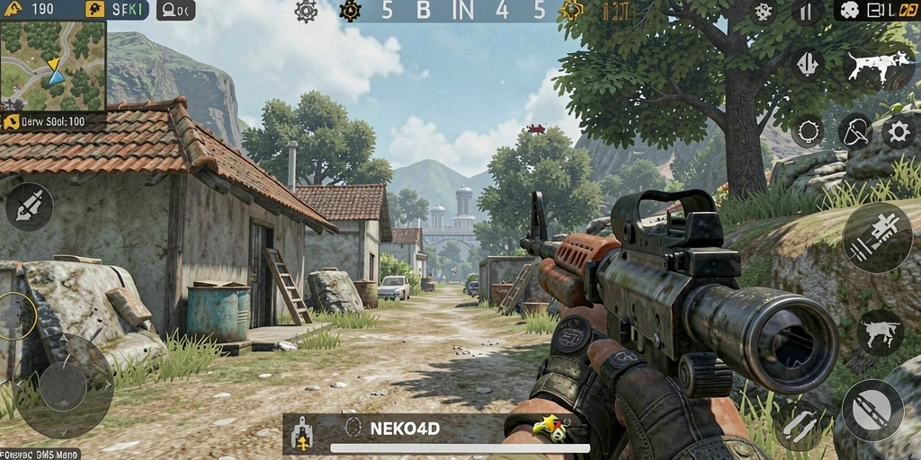 Tangkapan layar permainan NEKO4D dengan aksi seru FPS.
