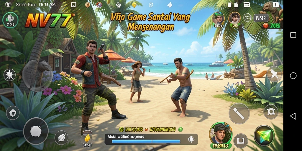 Tampilan gameplay NV77 yang menyenangkan dan menghibur.