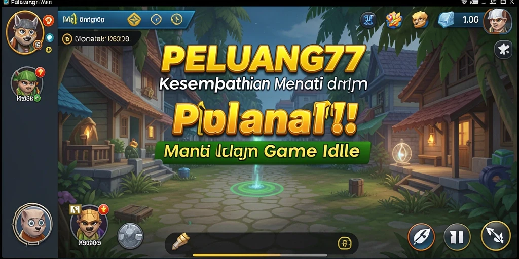 Tampilan gameplay PELUANG77 yang mengasyikkan dengan elemen Idle.