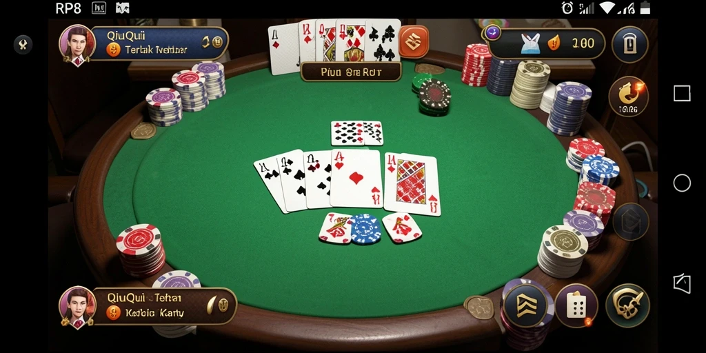 Tampilan gameplay QiuQiu yang menarik dan interaktif.