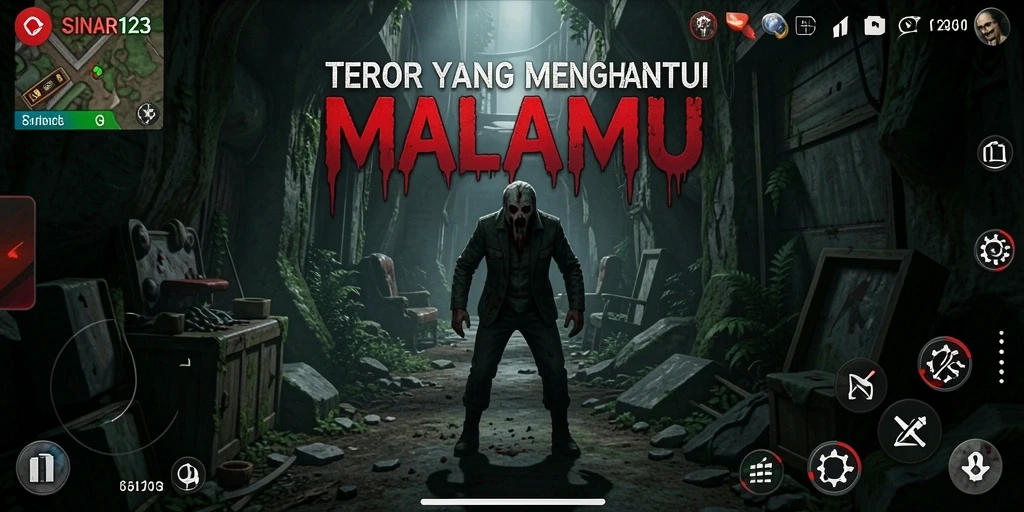 Gameplay SINAR123 menggambarkan suasana Horror yang mencekam dan mendebarkan.