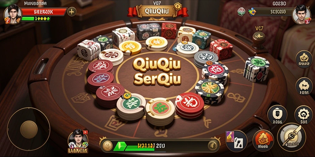 Screenshot utama V07 menampilkan gameplay seru QiuQiu.