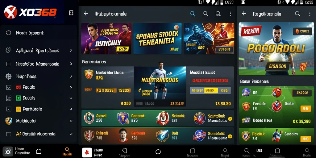 Tampilan menarik dari gameplay taruhan Sportsbook di XO368.