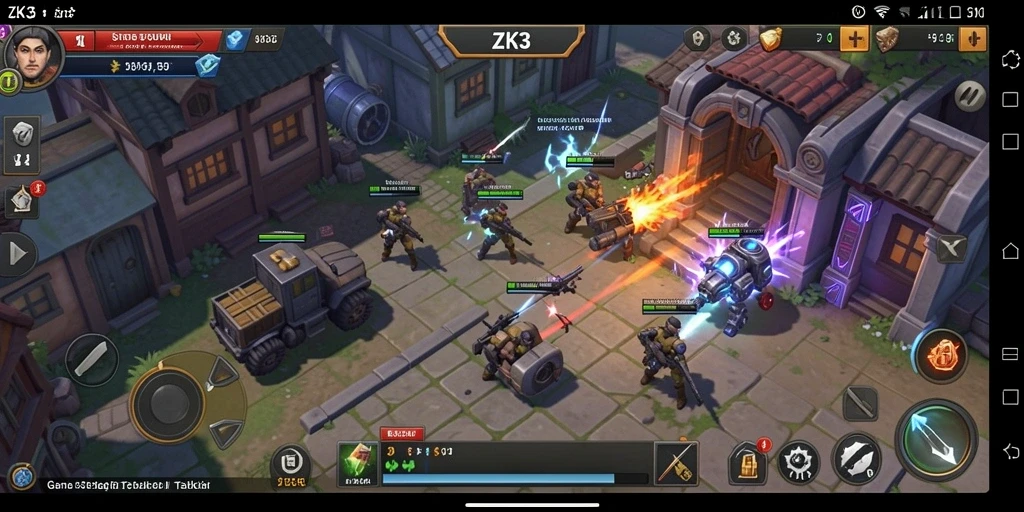 Tampilan gameplay ZK3 yang menampilkan strategi mendalam dan aksi seru.